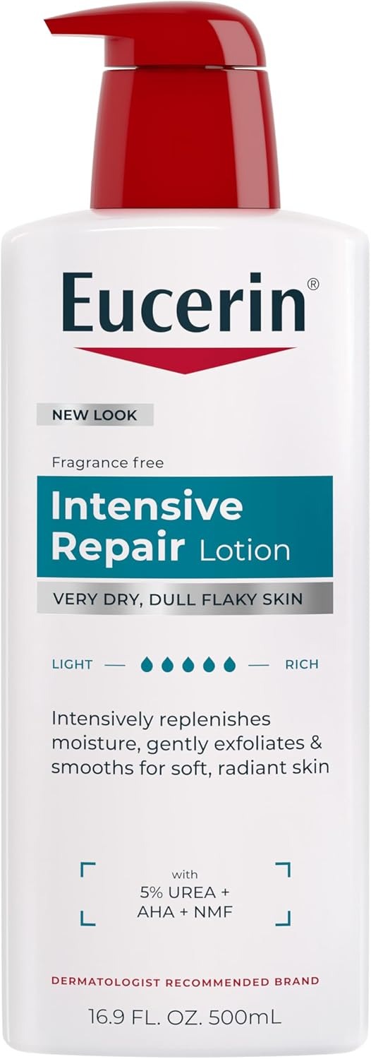 Eucerin Intensive Repair Body Lotion, Lotion for Very Dry Skin, 16.9 Fl Oz Pump Bottle