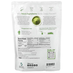 Micro Ingredients, Organic Barley Grass Powder, 454 g (16 oz)
