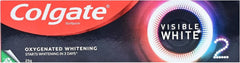 Colgate Visible White O2 Teeth Whitening Toothpaste (25g) for Noticeably Whiter Teeth Starting in 3 Days with Active Technology, Enamel Safe & Fresh Breath