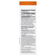 Enteric coated tablets supplement facts label with serving size, ingredients, and warnings