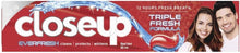 Closeup Ever Fresh Gel Toothpaste box, Red Hot flavor, 50 ml