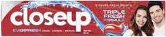 Closeup Ever Fresh Gel Toothpaste box, Red Hot flavor, 50 ml