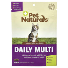Pet Naturals Daily Multi cat chew supplement package, front label with 30 chews