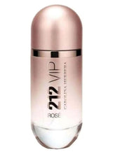 Rosé-toned eau de parfum bottle with metallic cap and 212 VIP Rosé label