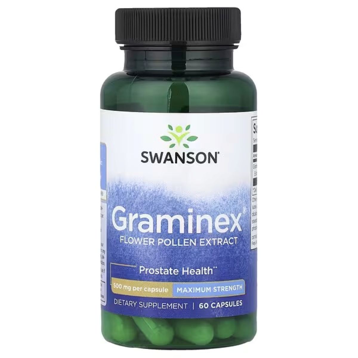 Swanson Vitamins Graminex® Flower Pollen Extract, Maximum Strength, 500 mg, 60 Capsules