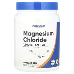 Nutricost Magnesium Chloride Powder, Unflavoured, 32.4 oz (907 g) – Premium Magnesium Supplemen