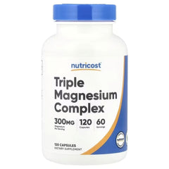 Nutricost Triple Magnesium Complex Capsules, 150 mg per Capsule, 120 Capsules – Magnesium Blend Supplement