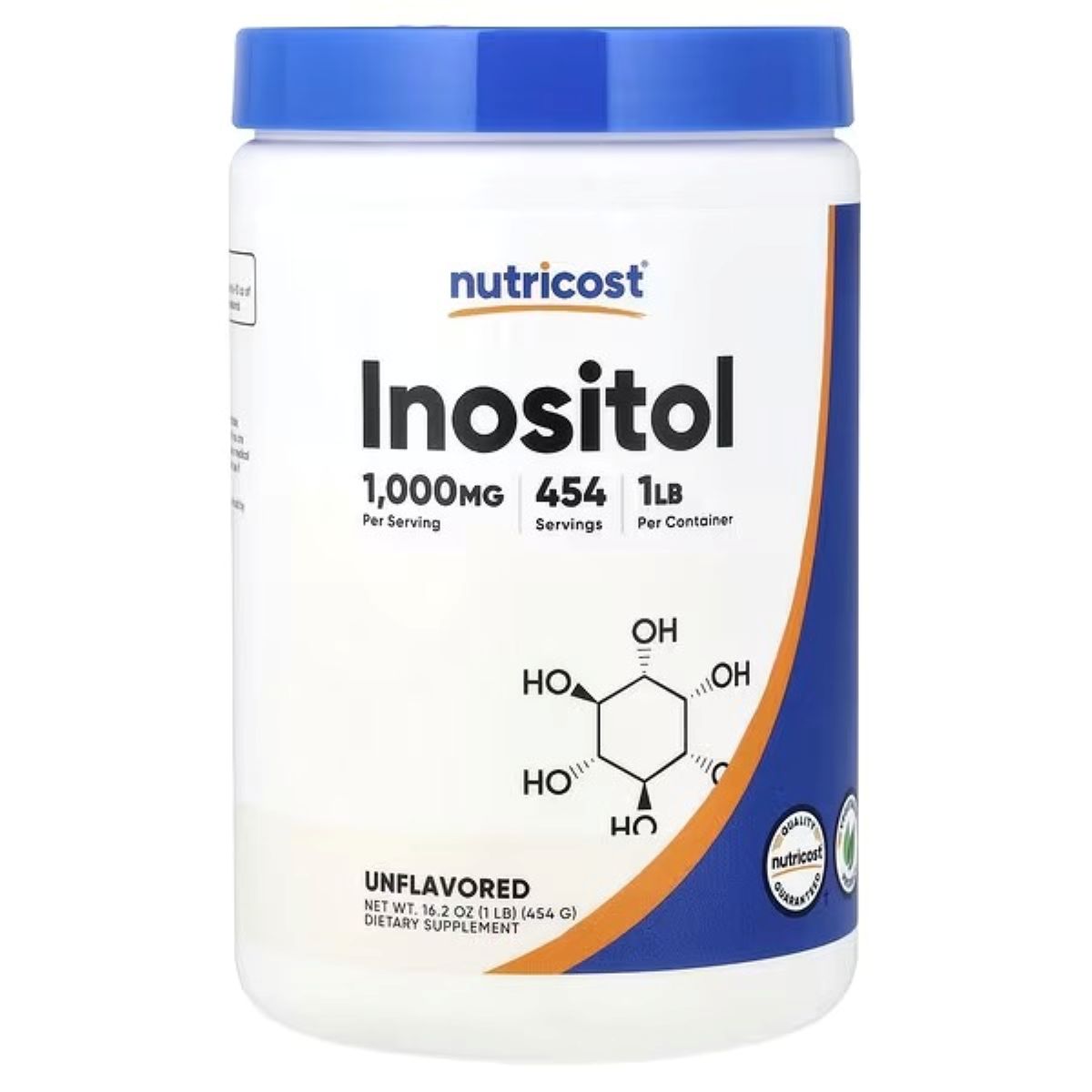 Nutricost Inositol Powder Unflavoured – 16 oz (454g) | Pure Inositol Supplement for Daily Wellness Support