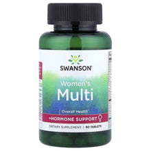 Women's Multi hormone support supplement bottle, green cap, front label