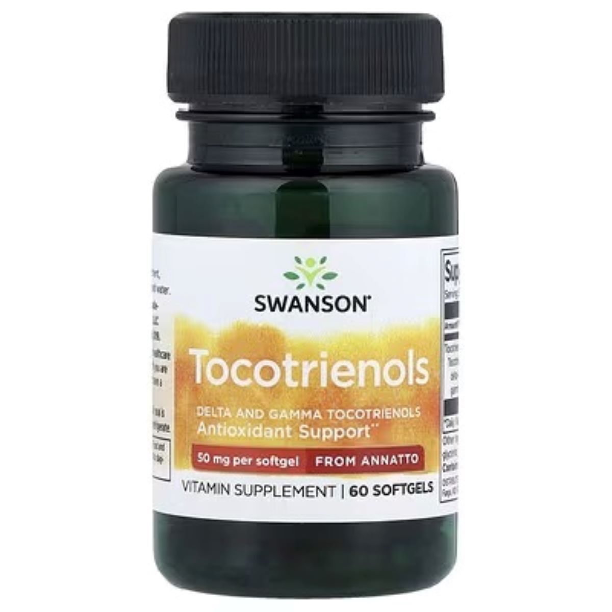 Swanson Tocotrienols from Annatto – 50 mg, 60 Softgels
