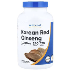 Nutricost Korean Red Ginseng – 500 mg per Capsule, 240 Capsules | Traditional Herbal Supplement