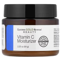 California Gold Nutrition Vitamin C Moisturiser – Enhanced Brightening Lightweight Cream, 2.25 oz (64 g)