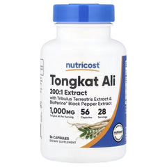 Nutricost Tongkat Ali – 56 Capsules | Herbal Male Wellness Supplement