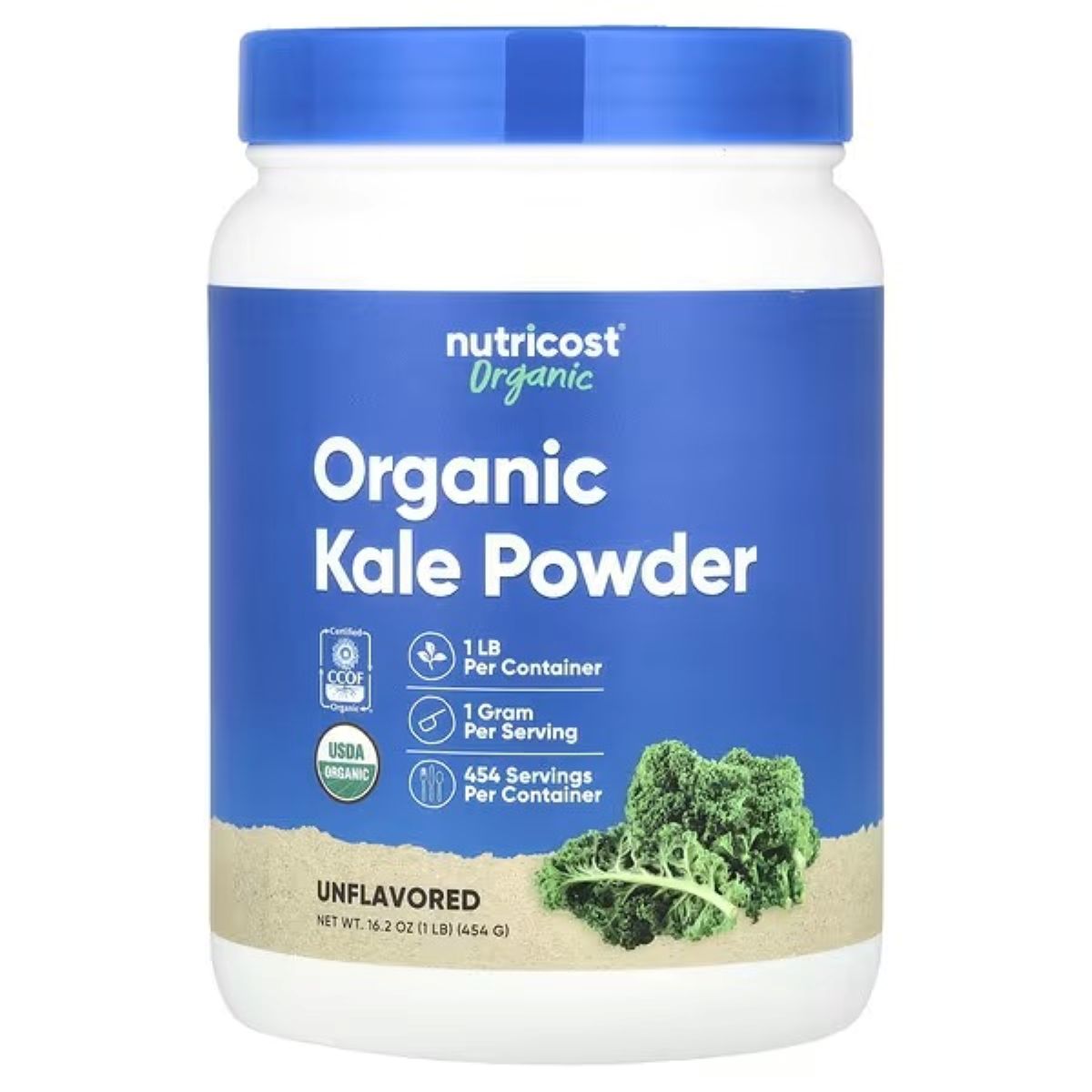 Nutricost Organic Kale Powder Unflavoured – 16.2 oz (454g) | USDA Organic Green Superfood Powder