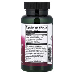 Swanson Celadrin bottle with Supplement Facts label, black cap, dark green softgels jar
