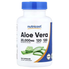 Nutricost Aloe Vera – 20,000 mg Equivalent, 120 Capsules | Herbal Wellness Supplement
