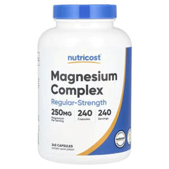 Nutricost Magnesium Complex 250 mg – Regular Strength Magnesium Supplement – 240 Capsules