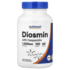 Nutricost Diosmin with Hesperidin | Citrus Bioflavonoid Supplement | Supports Healthy Circulation & Vein Health | 120 Capsules