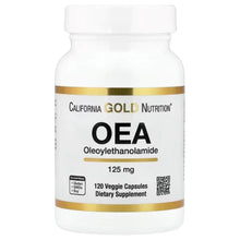 OEA oleoylethanolamide 125 mg veggie capsules supplement bottle, front label