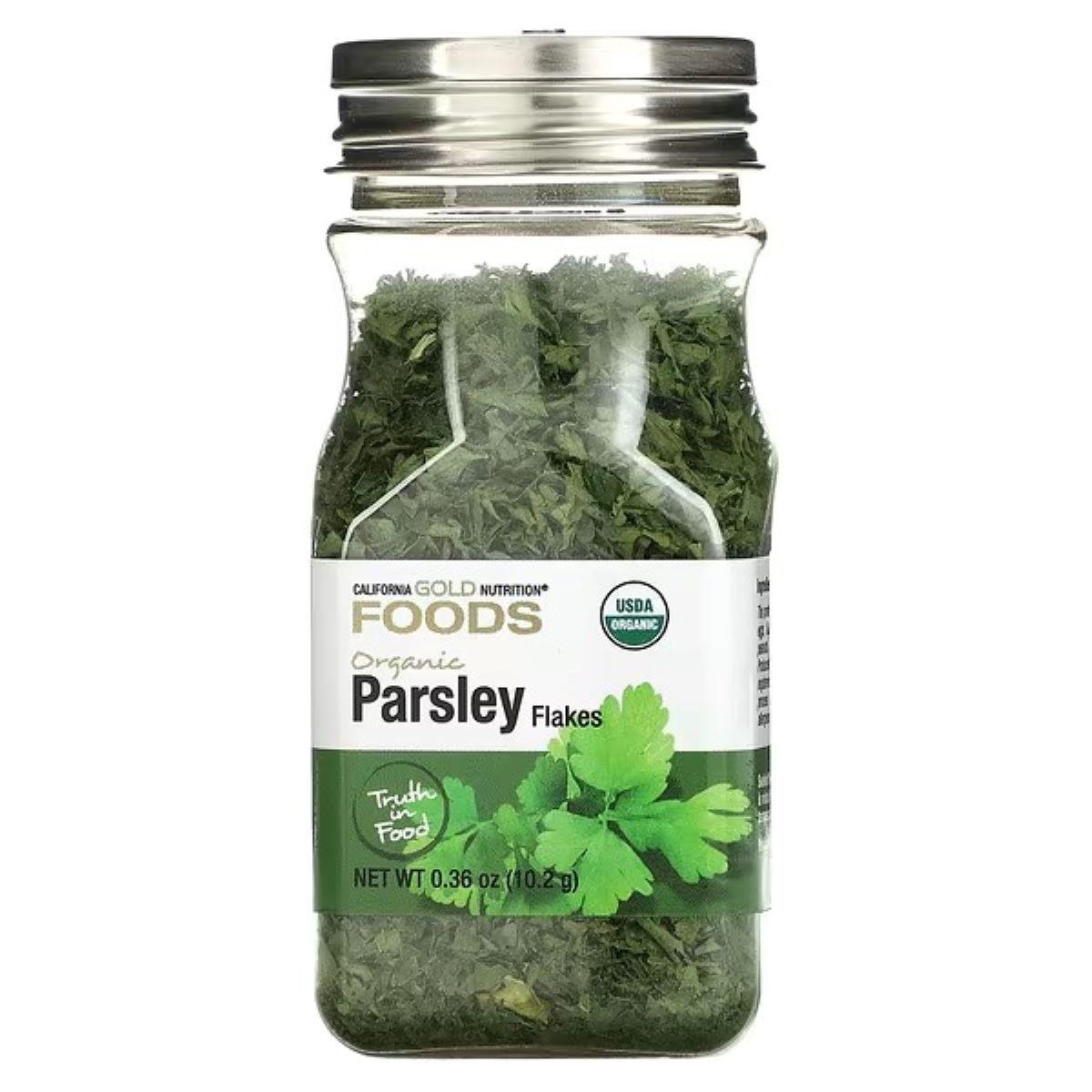 California Gold Nutrition Organic Parsley, 0.36 oz (10 g) – Certified Organic Dried Parsley Herb