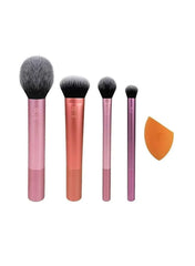 Real Techniques Everyday Essentials Multicolour – Makeup Brush & Sponge Set for Flawless Application