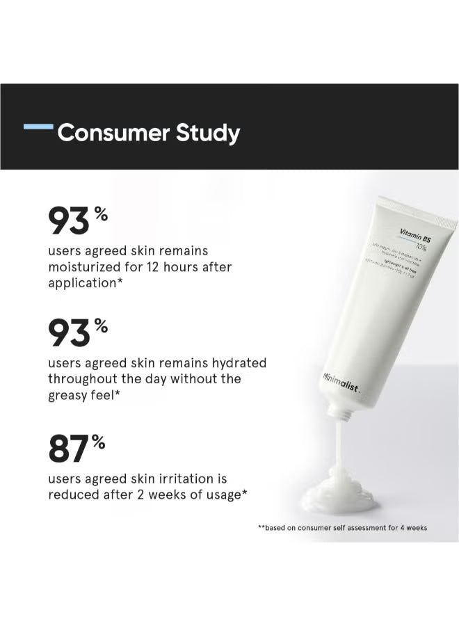 Minimalist 10% Vitamin B5 Gel Face Moisturizer – Oil-Free Lightweight Gel for Oily & Acne-Prone Skin - Mumzar