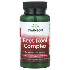 Swanson Vitamins Beetroot Complex – 60 Veggie Capsules | Beet Root Herbal Supplement for Daily Wellness & Circulatory Support