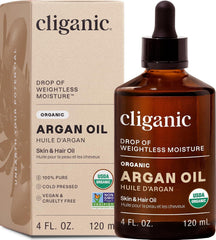 Cliganic USDA Organic Argan Oil, 100% Pure | for Hair, Face & Skin | Natural Cold Pressed Carrier Oil, Imported from Morocco