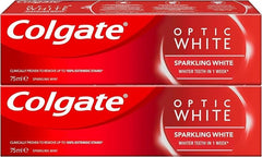 Colgate Optic White Sparkling White Whitening Toothpaste, 2x75ml, 2 Pack