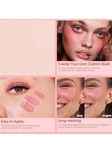 Huitich HD-01 Cream Blush with Built-In Sponge Applicator, Rosy Pink for Cheeks & Lips