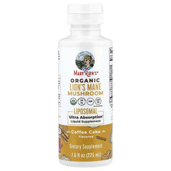 MaryRuth's, Organic Lion's Mane Mushroom, Liposomal Liquid Supplement, Coffee Cake, 7.6 fl oz (225 ml)