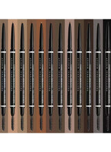 Double-ended micro eyebrow pencils, ultra-fine black tip with built-in spoolie
