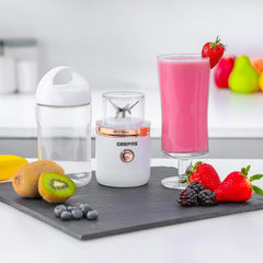 Geepas Rechargeable Portable Blender- GSB44058/ 420 ml Capacity, Juicing Machine for Orange, Lemon, Grapefruit, Shakes, Smoothies, etc./Tritan Bottle and Motor Base, 2 Years Warranty