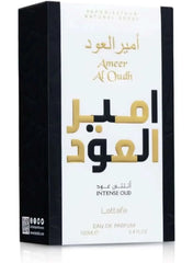 Lattafa Ameer Al Oudh Intense Oud Eau De Parfum 100ml – Smoky Sweet Oud Long-Lasting Unisex Fragrance