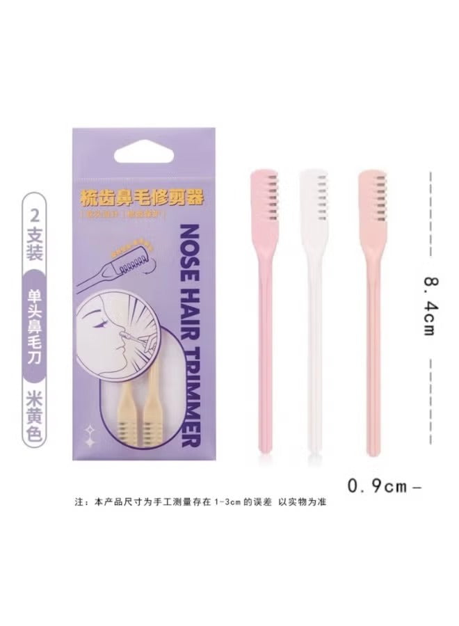 Manual Stainless Steel Nose Hair Trimmer & Scraper (3-Pack Bundle)