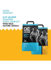 Geohellas Cat Leader Clumping Ultra Compact Cat Litter – Unscented, 5kg