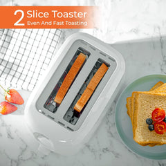 Geepas 2 Slice Bread Toaster, Variable Browning Setting, GBT36515 | Cancel Function | Removable Crumb Tray | Wide Slots and High Lift Feature | Cord Storage