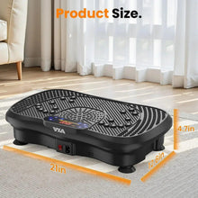 Black vibration plate fitness platform with textured top and front control panel