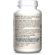 Jarrow Formulas mastic gum supplement bottle with directions on back label