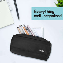 ProCase Pencil Case, Big Capacity Pen Holder Bag Pouch College School Supplies Stationery Storage Office Desk Organizer with Zipper for Student Teen Girl Boy Adult