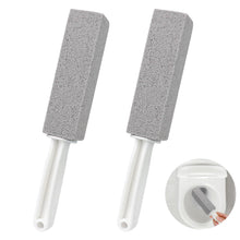 Pumice cleaning stone set with white handles, 2-pack
