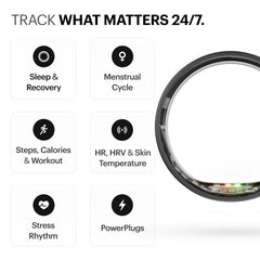 Anillo ULTRAHUMAN AIR: Monitor de sueño y actividad física, anillo inteligente para mujeres y hombres, sin cuota de aplicación para funciones estándar (talla 9)
