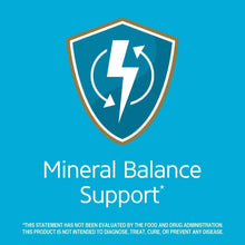 Mineral Balance Support shield logo with text