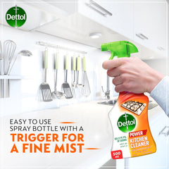 Dettol Kitchen Cleaner Spray Bottle, Orange Scent, 500 ml