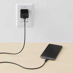 كابل شاحن سريع من USB-C إلى USB-C 2.0، سرعة 480 ميجابت في الثانية، معتمد من USB-IF، لأجهزة Apple iPhone 15 وiPad وSamsung Galaxy والأجهزة اللوحية وأجهزة الكمبيوتر المحمولة، بطول 3 أقدام (0.9 متر)، أسود