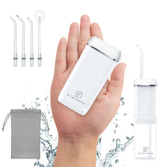 SYNHOPE Water Flosser [Mini Cordless Portable] Oral Irrigator Water Teeth Cleaner Pick, Telescopic Water Tank, 3 Modes & IPX7 Waterproof, Home & Travel Water Flossers for Teeth, Braces Bridges Care