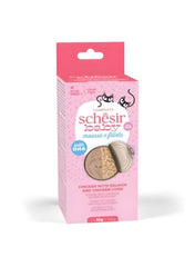Schesir Baby Cat Can Multipack Mousse & Fillets - Chicken With Salmon & Chicken Liver 165g (3 Cans x55g)