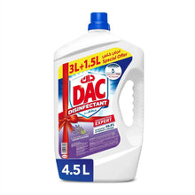 4.5 L disinfectant floor cleaner bottle with blue cap, DAC brand label