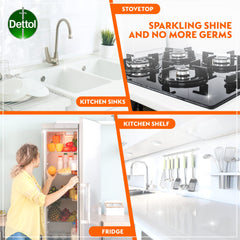 Limpiador multiusos Dettol en aerosol, aroma a limón + Limpiador de cocina Dettol en aerosol, aroma a naranja, 500 ml x 2