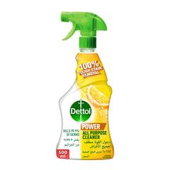 Dettol All Purpose Cleaner Spray Bottle, Lemon Scent, 500 ml
